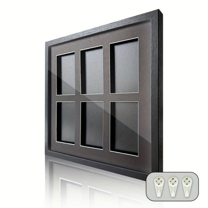 Trading Card Display Case Wall Mounted Wood Frame – Pokemon TCG Sports Cards 35–360pt Compatible, 1/2/4/6/10 Grid Options, Card Collector Gift for Teen & Adult Ages 14+