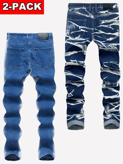Men's Slim Fit Jeans - Vintage Wash Clean Finish