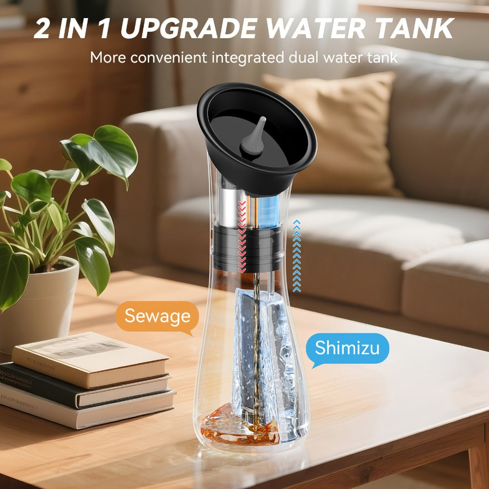 Electric Ear Wax Remover Rechargeable - LED Battery Display, 3 Pressure Levels, Integrated Waste Water Tank, Gentle Earwax Cleaning Tool for Home Use - Safe Ear Irrigation Cleaner for Adults & Kids