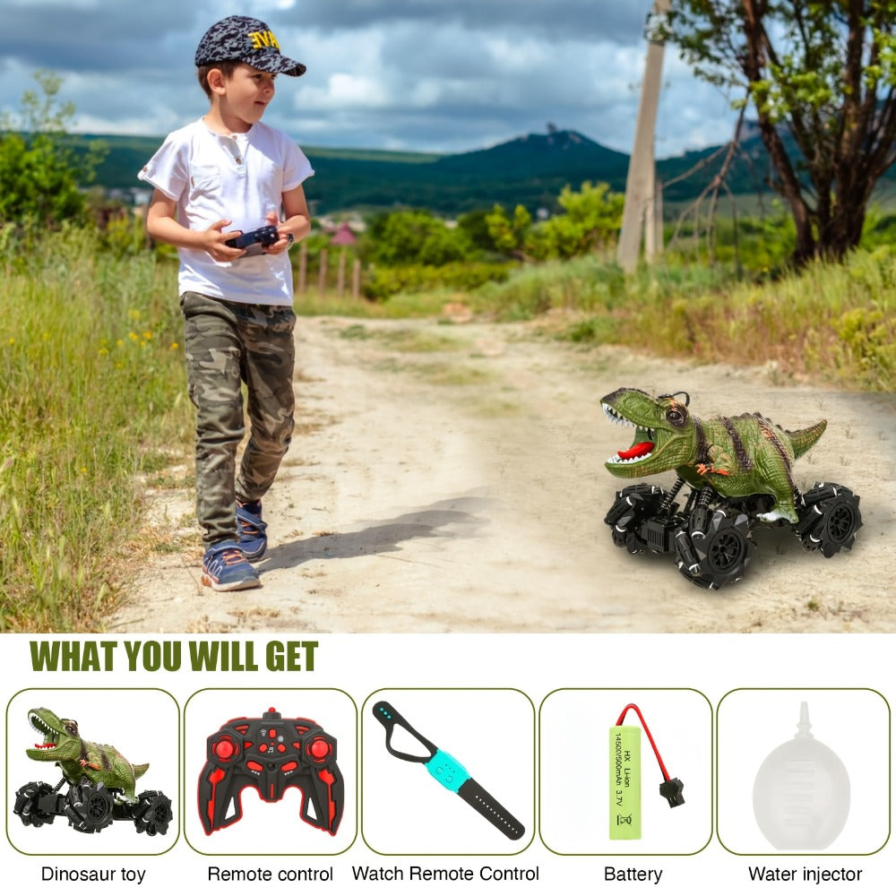 Monster Stunt RC Car with LED Lights Sound & Mist Spray – 360° Drift Remote Control Monster Truck, All-Terrain Indoor Outdoor Toy for Boys Girls Ages 6+, Birthday Christmas Gift