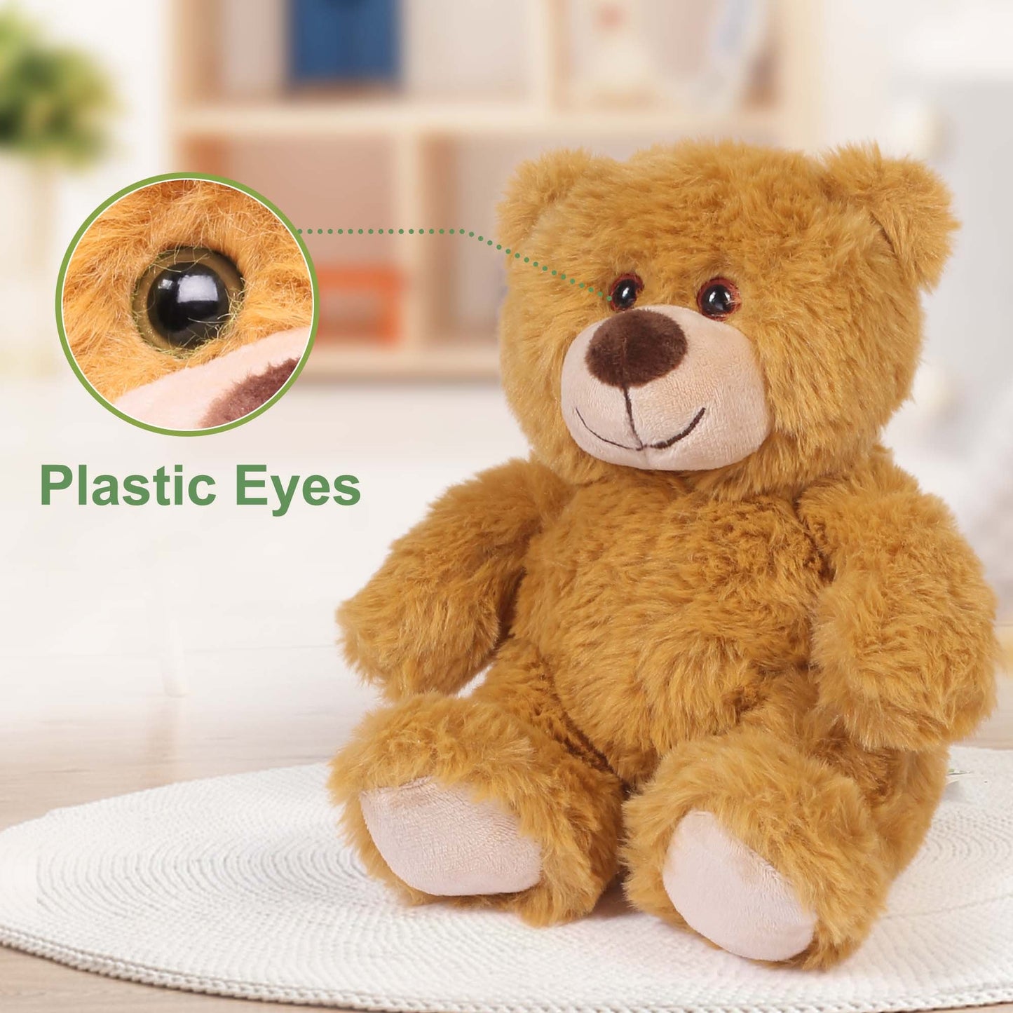 Teddy Bear Stuffed Animals Bulk 6 Pack 8 Inch – Soft Plush Bear Toys for Kids Boys Girls, Party Favors Classroom Prizes Carnival Rewards, Christmas Birthday Baby Shower Gifts, Dark & Light Brown Mixed