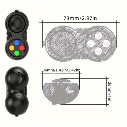 Fidget Controller Cube 3-Pack – 8 Fidget Options Stress Relief Toy for Kids Adults ADHD Anxiety | Clickable Buttons Joystick Roller Assorted Colors