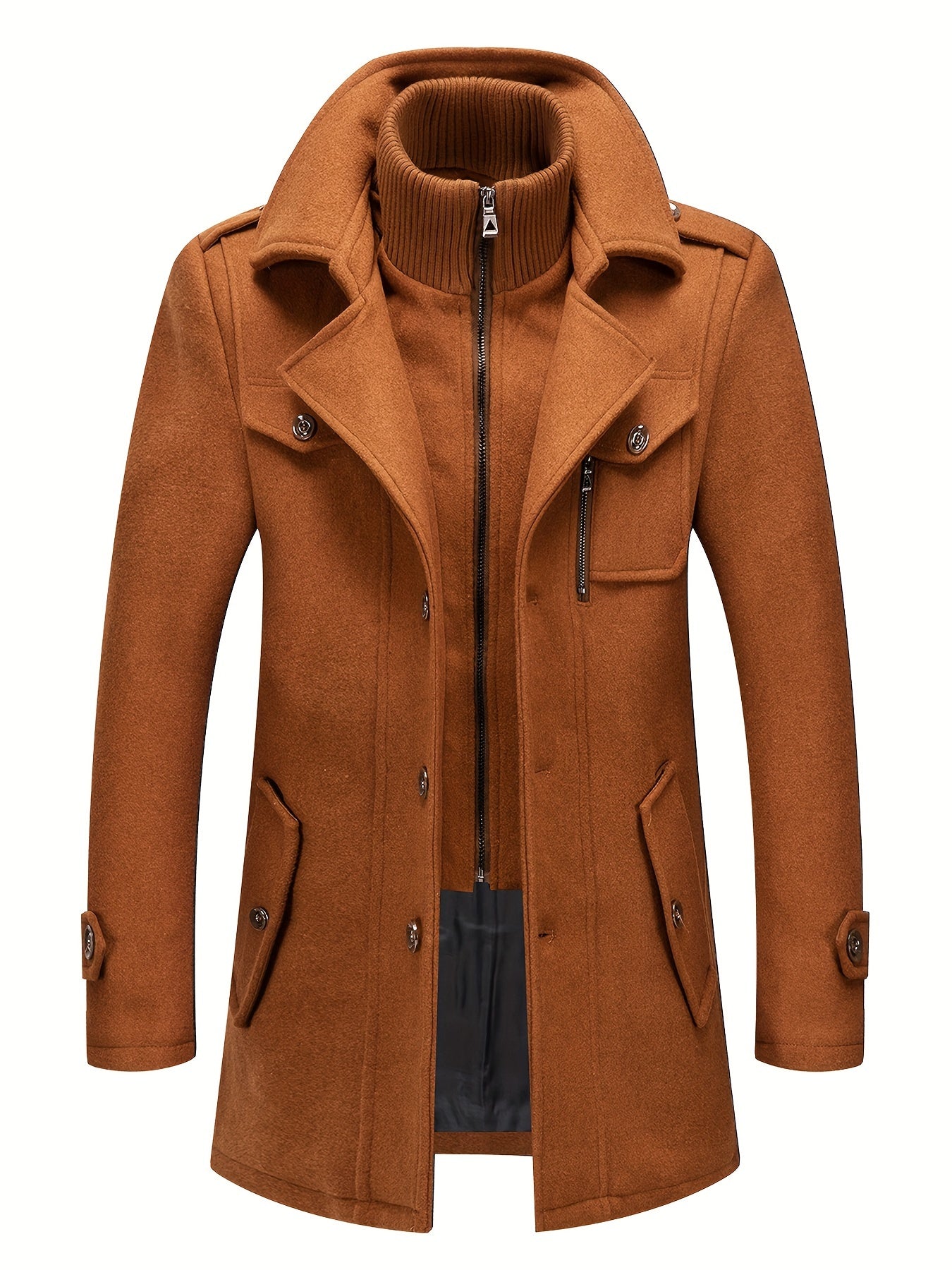 Men's Versatile Fleece Single-Breasted Coat