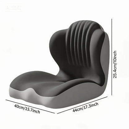 Memory Foam Seat Cushion Ergonomic with Back Support & Breathable Hollow Design – Comfortable Chair Pad for Office, Car Seat & Long Sitting, Unisex Gift