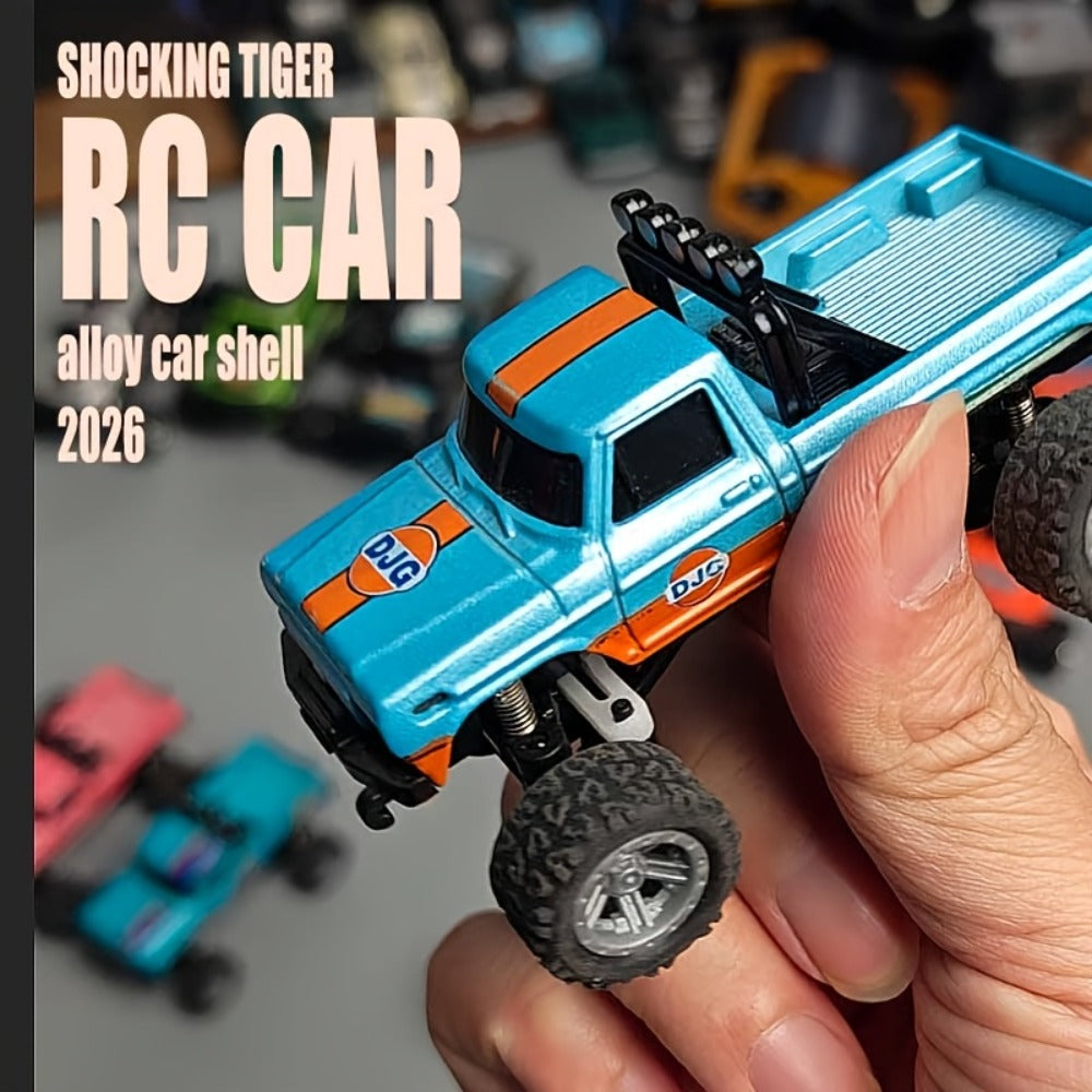 RC Off-Road Car with Alloy Body & Shock-Absorbing Chassis – Remote Control Car for Boys Indoor Outdoor Racing Metal Frame – Christmas Birthday Gift for Kids Teens