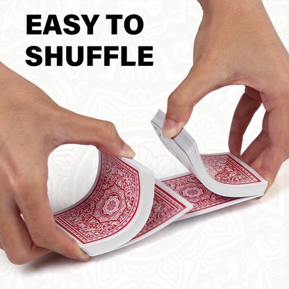 Jumbo Index Playing Cards 12 Decks (6 Red & 6 Black) – Large Print Poker Size Card Set for Texas Hold'em Blackjack Euchre Bridge Family Game Night Party & Senior Players
