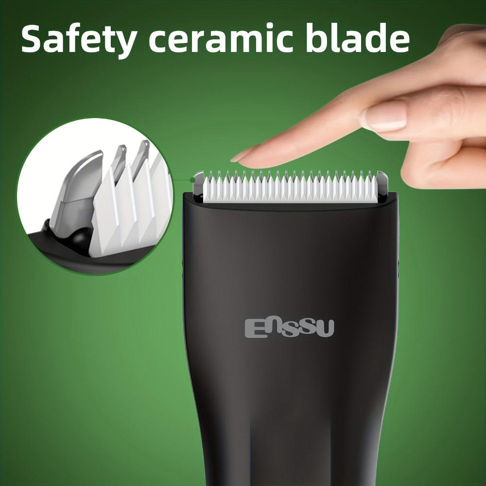 Ceramic Blade IPX7 Waterproof Ball Trimmer for Men Replaceable Head Electric Groin Pubic Body Hair Shaver LED Battery Display Safe Gentle Grooming Sensitive Areas Black Blue White