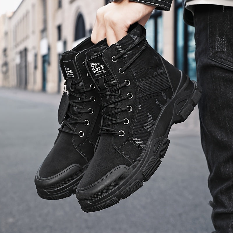 Men's Boots - Non-Slip Sole Lace-Up for Outdoor & Travel 318693