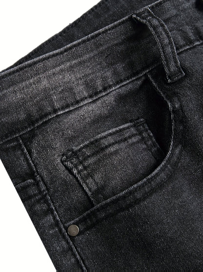 Women's Jeans - Black Distressed Stretch