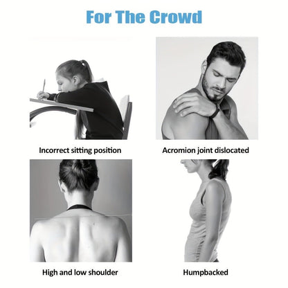 Smart Posture Corrector with Vibration Alert, Wireless Rechargeable Posture Trainer & Back Support Belt for Men Women, Adjustable Spine Correction Device for Office Gym, Hand-Washable Pink Gray Black