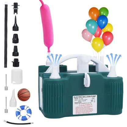 Electric Balloon Pump 3-in-1 Portable Inflator Deflator Fast Inflation for 260Q Foil Mylar Latex Double-Stuffed Balloons Pool Inflatables No Battery Required