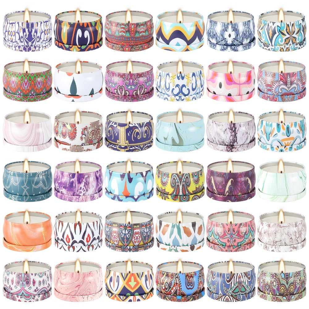 Candle Gift Set 36-Pack – Natural Soy Wax Scented Candles in Tin Cans, Aromatherapy Candles for Yoga, Spa, Bath & Home Decor, Portable Travel Candles, Perfect Gift for Women & Men, Mother's Day, Valentine's Day & Birthdays