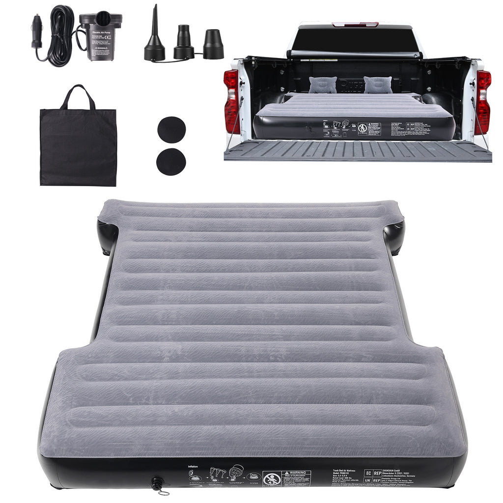 VEVOR Truck Bed Air Mattress 5.5-5.8 ft Full-Size Short Bed Inflatable with Pump