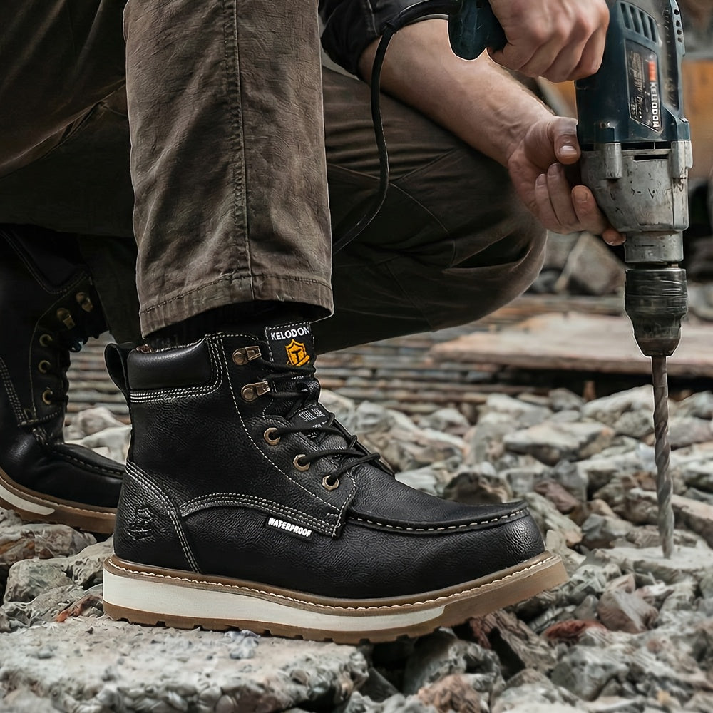 Men's Work & Safety Boots - Steel Toe Protection & Non-Slip Sole 732389