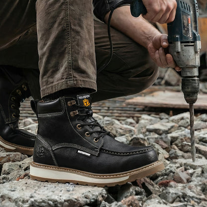Men's Work & Safety Boots - Steel Toe Protection & Non-Slip Sole 732389