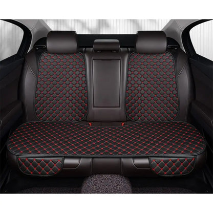 Car Back Seat Protector Waterproof, Universal Fit Anti-Stain Splash Guard Seat Cover for Car Interior, Durable Easy-Clean Rear Seat Cushion Liner in Black & Red
