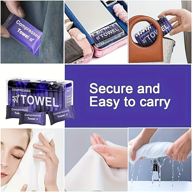 Compressed Towel Tablets 28 Pack - Disposable Magic Coin Tissue, Expandable Face Towel 11.8x9.4 Inch, Individually Wrapped Portable Paper Towel for Travel Camping Hiking Sport Gym Outdoor Emergency