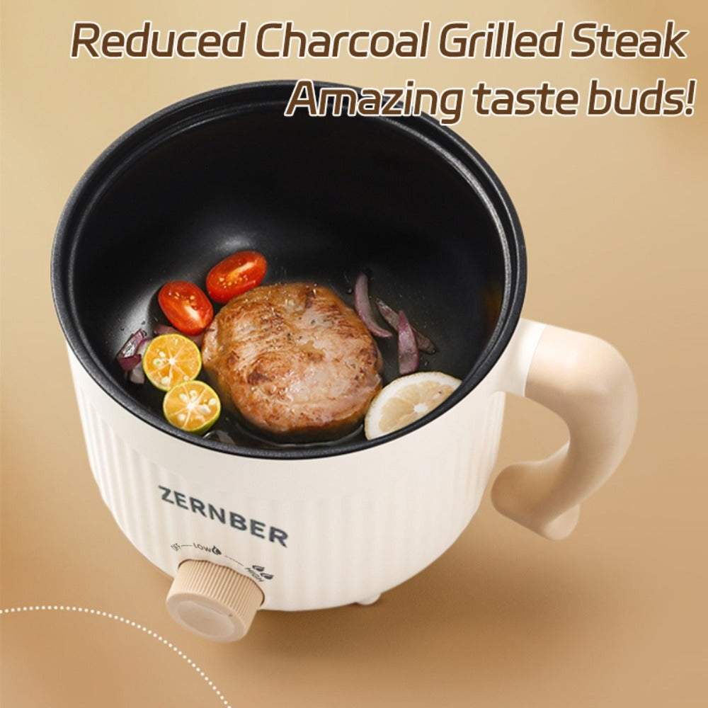 Electric Hot Pot Portable Electric Wok – Non-Stick Coating, Triple Power Control, Multi-Functional Stewpot for Hotpot, Soup, Steak, Ramen & Gourmet Cooking, 60.87oz or 118.35oz