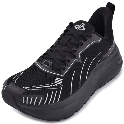Men's Running Shoes - Cushioned Support & Wide Toe Comfort