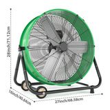 24" Green Fan