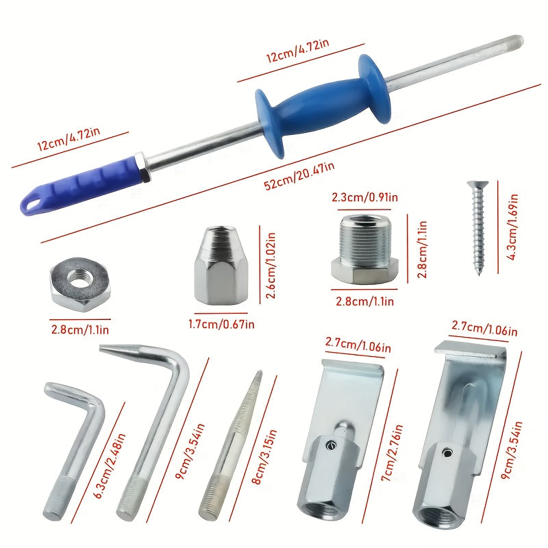 Auto Slide Hammer Dent Puller, Auto Body Dent Repair Tools Kit, 9pcs 5lb Puller Kit for Hail Dent Removal, Auto Truck Car Body