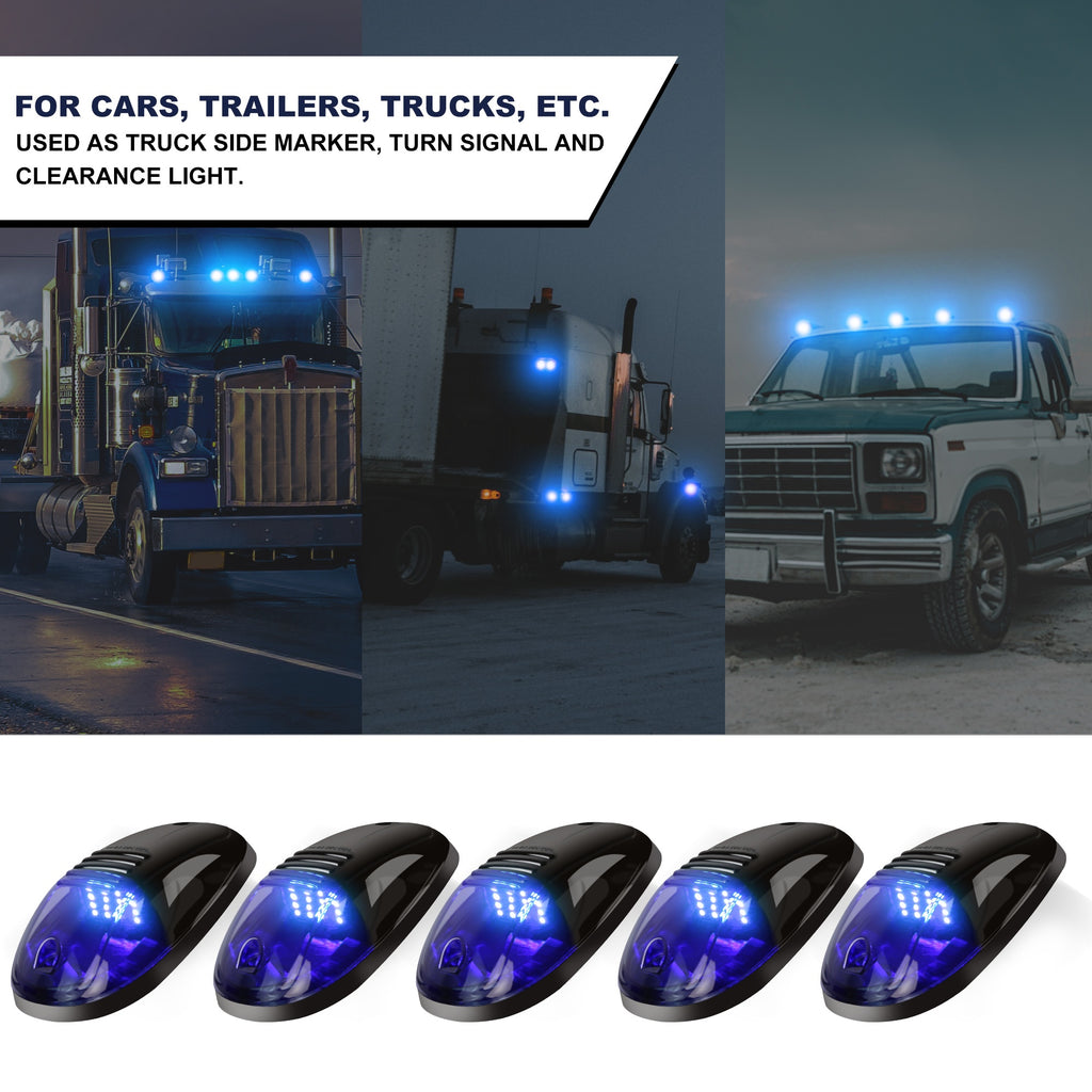 5pcs/Set 16/24 LED Roof Marker Light Bulbs, 12V Super Bright, Sturdy Construction, Easy Wiring Harness Replacement, Fits 2003-2018 1500 2500 3500 4500 5500 Pickup Trucks, Without Battery