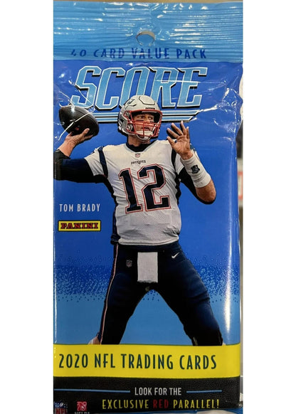 NFL Score Football Fat Pack 2020 – 40 Cards Per Pack with Justin Herbert Joe Burrow Jalen Hurts Jordan Love Rookie Card Chase | Official NFL Trading Cards for Collectors & Fans