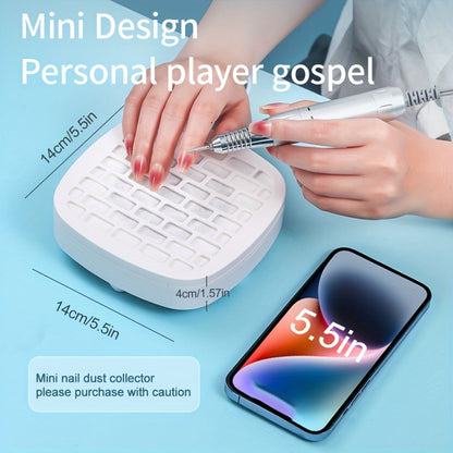 Nail Dust Collector Mini USB Electric Vacuum Cleaner with 10 Filter Pads & Strong Suction – Portable Nail Dust Suction Machine for Acrylic Gel Filing, Home Nail Station, Salon & Travel, White Pink Blue