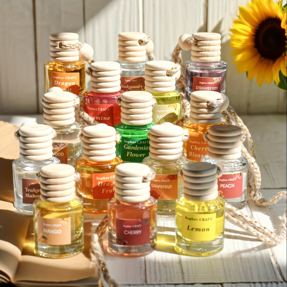 Car Air Freshener 18 Pack Vent Clip Diffuser Bottles | 6 Random Scents Long-Lasting Car Fragrance Perfume | Auto Interior Scent Diffuser Car Accessories for Men Women Car Decor Essentials