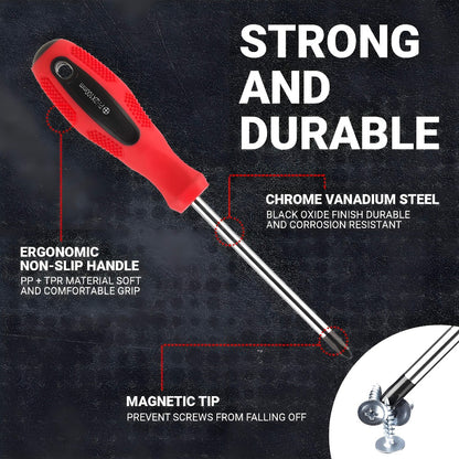 Magnetic Screwdriver Set 100/118/126-Piece – Insulated Chrome Vanadium Bits with Ratchet, Precision & Torx Drivers, Non-Slip Handles, Organized Storage Case for Electronics, Auto & DIY Repair