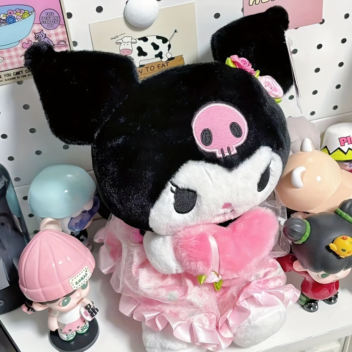 Kawaii Sanrio Plush Toy 12 Inch – Hello Kitty Kuromi My Melody Stuffed Animal Doll for Girls Kids Teens, Soft Huggable Kawaii Character Gift Birthday Christmas Valentine