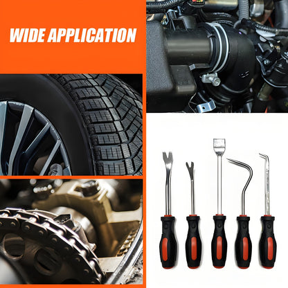 Pick and Hook Set 10/15 Piece - Precision Automotive Oil Seal O-Ring Gasket Removal Tool, Chrome Vanadium Steel, Ergonomic Non-Slip Grip, Multi-Angle Hooks for Car Repair & Electronics Maintenance