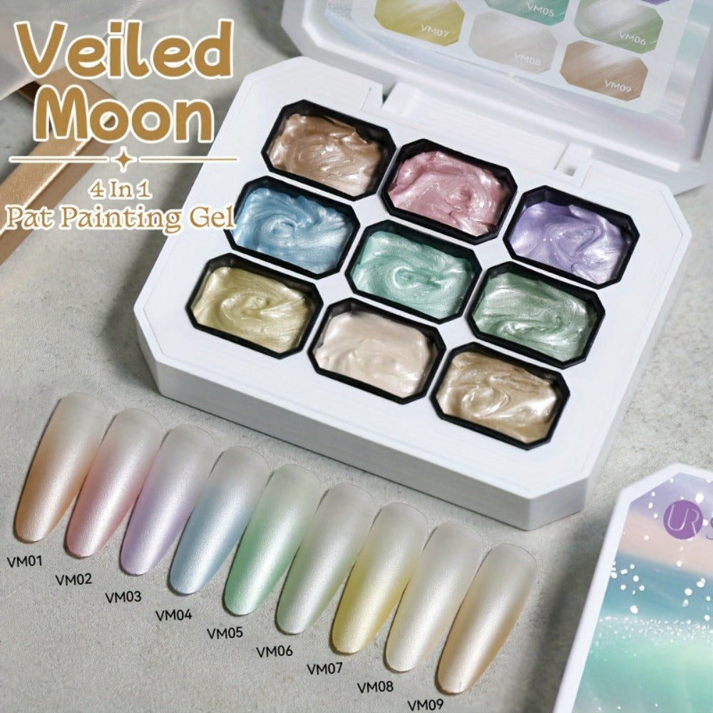 Gradient Ombre Gel Nail Polish Set 9 Colors UV LED Soak-Off – Rich Pigment Stamping Nail Gel, Long-Lasting Salon Manicure, Yellow Purple Blue Shades, DIY Nail Art Gift for Women Girls