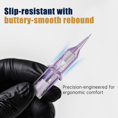 Tattoo Cartridge Needles 50pcs Mixed #12 Lumentip — RL RS RM M1 Stainless Steel, Safety Membrane, Universal Fit for All Tattoo Machines & Pens, Artists & Beginners