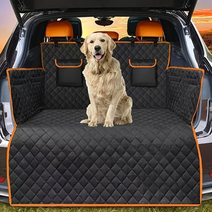 Car Trunk Mat with Storage Bag, Anti-Slip Pet Cargo Pad & Vehicle Trunk Protection Liner, Waterproof Non-Slip Bottom, Universal Fit for SUV Truck Sedan, Black