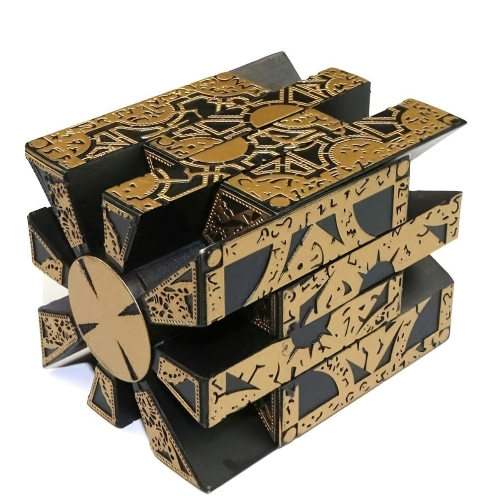 Lament Configuration Puzzle Box Cube – Functional Detachable Deformation Lock Box with Display Base, Brain Teaser Desk Decor, Unique Gift for Adults Horror Fans Christmas Halloween Birthday