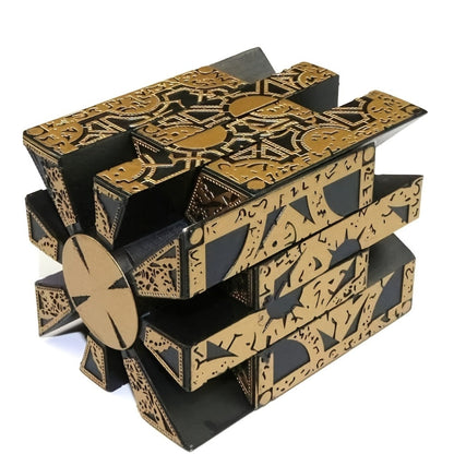 Lament Configuration Puzzle Box Cube – Functional Detachable Deformation Lock Box with Display Base, Brain Teaser Desk Decor, Unique Gift for Adults Horror Fans Christmas Halloween Birthday