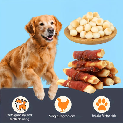Mixed Flavor Dog Chews – Chicken Jerky & Duck Jerky Variety Pack, High Protein Low Fat Long-Lasting Training Reward Snacks for Small Medium Large Dogs, Easy to Digest Pet Treats