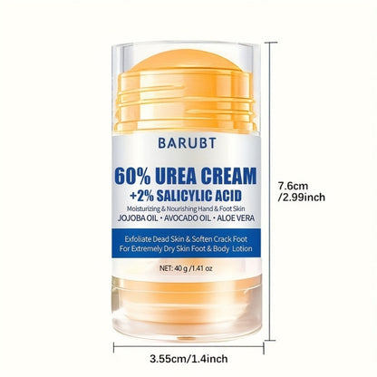 Cracked Heel Cream 2pcs – Salicylic Acid & Urea Foot Repair Cream with Aloe Vera Beeswax for Dry Feet Knees Elbows Hands | Deep Moisturizing Heel Balm Stick Unisex 40g