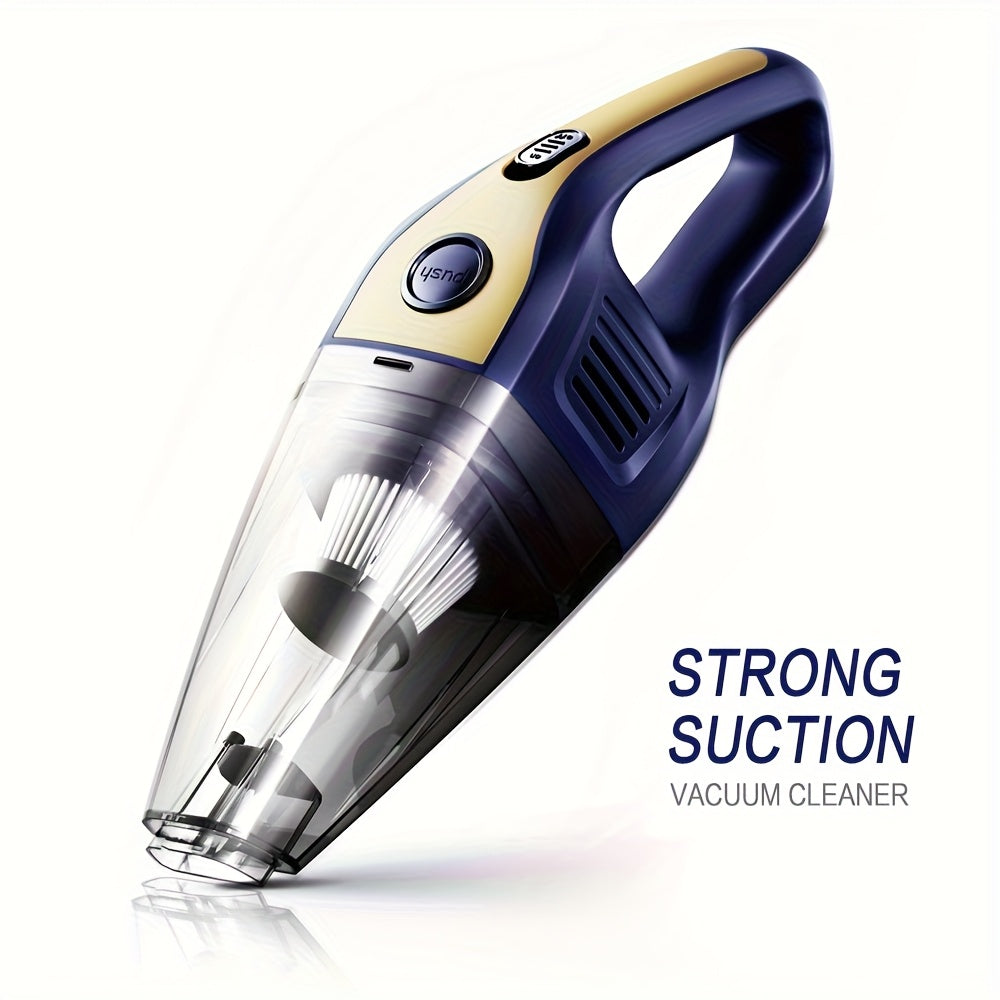 Handheld Cordless Vacuum Cleaner with Powerful Suction – Portable USB Rechargeable Mini Vacuum with Multiple Accessories for Car, Home, Office & Tight Spaces
