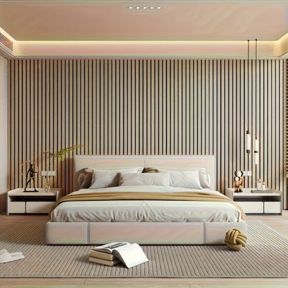 3D Wood Grain Wall Panels Self-Adhesive Peel and Stick Soundproof Grid Board Thick Matte Finish Wallpaper for Walls Ceilings Curved Surfaces Home Decor Easy Install