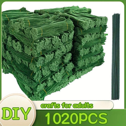 Pipe Cleaners 1020pcs Chenille Stems 20 Colors – Upgraded Thick Fuzzy Sticks with Patterned Rods for Kids Adults Teachers, DIY Arts & Crafts Supplies Bulk Set Birthday Christmas Gift
