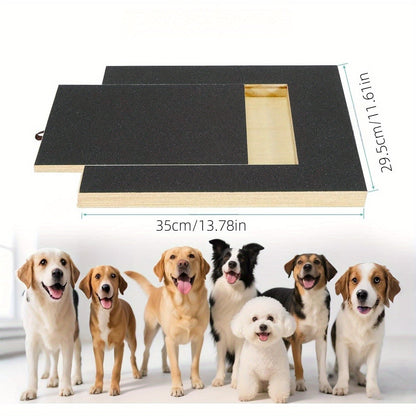 Dog Scratch Pad for Nails – Adjustable 3-Angle (45–65°) Foldable Nail File Scratch Board, Includes 2 Sandpaper Sheets, Nail Clipper Alternative for Dogs, with or without Bracket