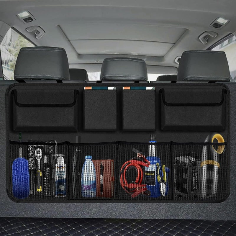 Car Trunk Organizer, Large Capacity Car Organizers And Storage with 8 Pockets, Waterproof Backseat Hanging Organizer for SUV, Truck, MPV, Interior Additions for Men And Women