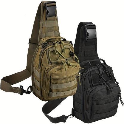 Tactical Sling Backpack – Foldable Crossbody Chest Bag for Men & Women, Large Capacity, Multi-Functional Shoulder Pack for Hiking, Travel, Fishing & Daily Commute