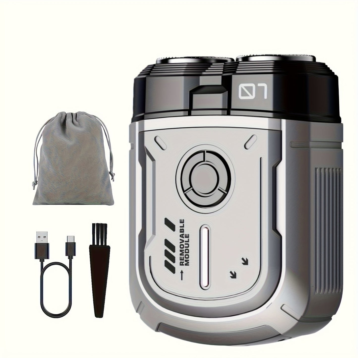 Portable Mini Electric Shaver for Men Dual Floating Blade USB Rechargeable – Cordless Travel Shaver Waterproof & Digital Display Upgrade Multiple Colors, Great Gift for Him