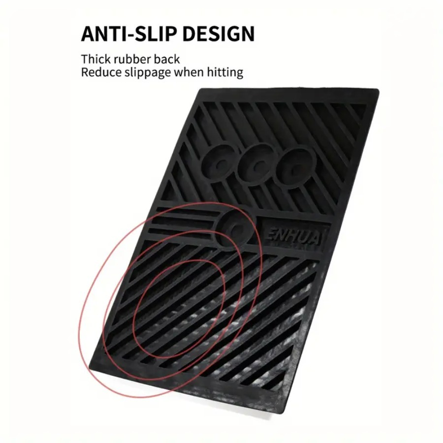 Golf Swing Training Mat with Ball Impact Path Feedback – Anti-Slip PP Base, Color-Change Swing Indicator, SBR Shock Absorption for Indoor & Outdoor Practice