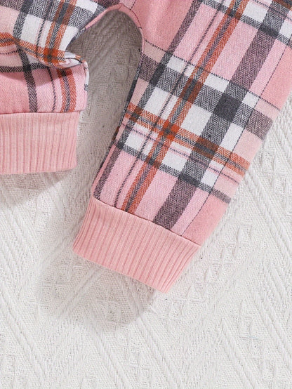 Baby Girls Outfit Set - 2-Piece Plaid