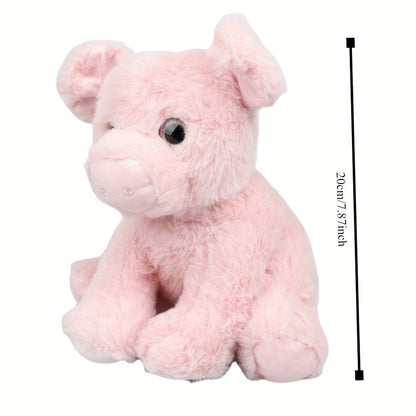 Pink Pig Plush Toy Stuffed Animal with Big Eyes – Soft Cute Doll for Baby, Toddler & Kids, Couch Throw Pillow, Birthday Gift for Girls & Nursery Decor