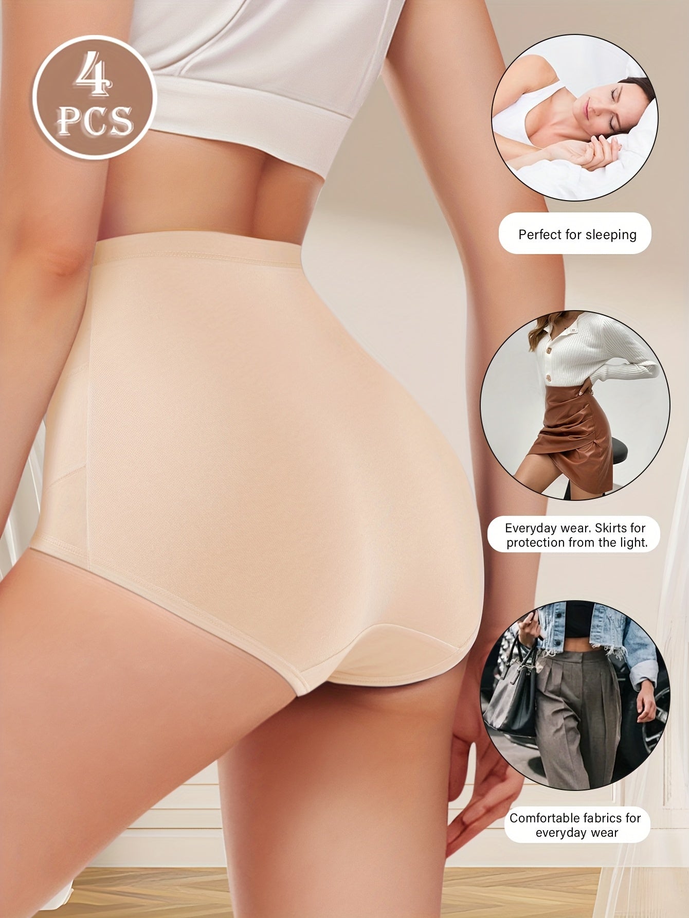 Women’s 4-Pack High-Waist Shapewear Briefs - Tummy Control Support Style 2693